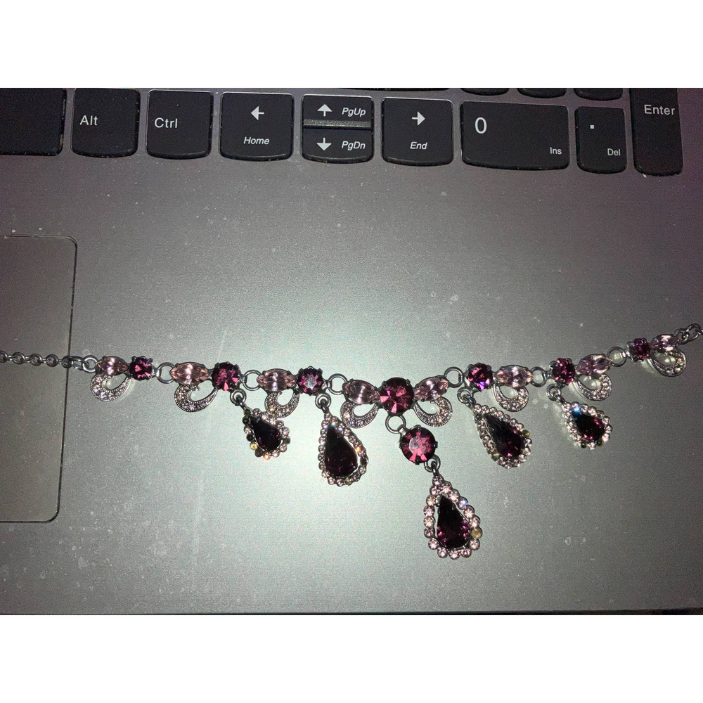 Purple Rhinestone Formal Necklace! - Picture 10 of 10